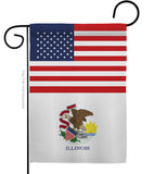 US Illinois - States Americana Vertical Impressions Decorative Flags HG140764 Made In USA