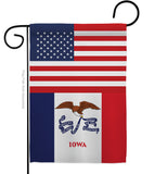 US Iowa - States Americana Vertical Impressions Decorative Flags HG140766 Made In USA