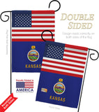 US Kansas - States Americana Vertical Impressions Decorative Flags HG140767 Made In USA