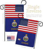 US Kansas - States Americana Vertical Impressions Decorative Flags HG140767 Made In USA
