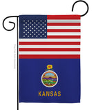 US Kansas - States Americana Vertical Impressions Decorative Flags HG140767 Made In USA