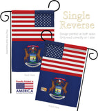 US Michigan - States Americana Vertical Impressions Decorative Flags HG140773 Made In USA