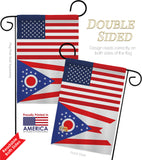 US Ohio - States Americana Vertical Impressions Decorative Flags HG140793 Made In USA