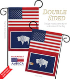 US Wyoming - States Americana Vertical Impressions Decorative Flags HG140813 Made In USA