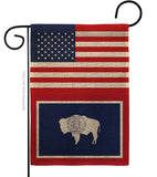 US Wyoming - States Americana Vertical Impressions Decorative Flags HG140813 Made In USA