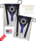 Ohio Think Blue Line - States Americana Vertical Impressions Decorative Flags HG140887 Made In USA