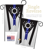 Ohio Think Blue Line - States Americana Vertical Impressions Decorative Flags HG140887 Made In USA