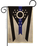 Ohio Think Blue Line - States Americana Vertical Impressions Decorative Flags HG140887 Made In USA