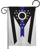 Ohio Think Blue Line - States Americana Vertical Impressions Decorative Flags HG140887 Made In USA