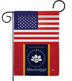 US Mississippi - States Americana Vertical Impressions Decorative Flags HG140908 Made In USA