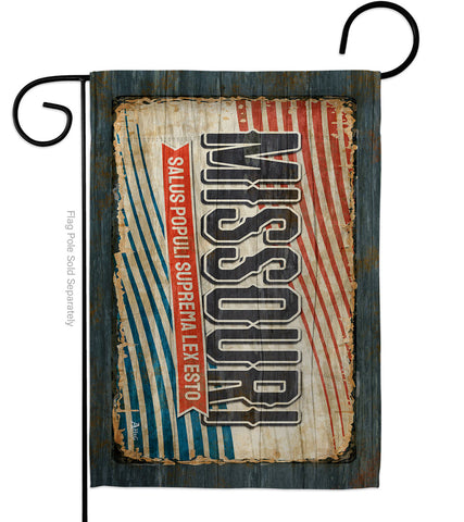 Missouri Vintage - States Americana Vertical Impressions Decorative Flags HG140970 Made In USA