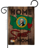 State Washington Home Sweet Home - States Americana Vertical Impressions Decorative Flags HG191113 Made In USA