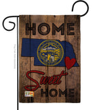 State Nebraska Home Sweet Home - States Americana Vertical Impressions Decorative Flags HG191125 Made In USA