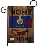 State Kansas Home Sweet Home - States Americana Vertical Impressions Decorative Flags HG191126 Made In USA