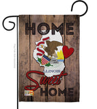State Illinois Home Sweet Home - States Americana Vertical Impressions Decorative Flags HG191134 Made In USA
