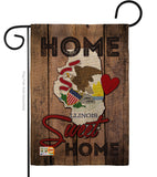 State Illinois Home Sweet Home - States Americana Vertical Impressions Decorative Flags HG191134 Made In USA