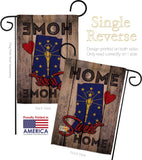 State Indiana Home Sweet Home - States Americana Vertical Impressions Decorative Flags HG191136 Made In USA