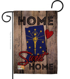 State Indiana Home Sweet Home - States Americana Vertical Impressions Decorative Flags HG191136 Made In USA