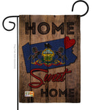 State Pennsylvania Home Sweet Home - States Americana Vertical Impressions Decorative Flags HG191147 Made In USA