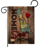 State Delaware Home Sweet Home - States Americana Vertical Impressions Decorative Flags HG191154 Made In USA
