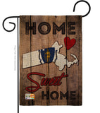 State Massachusetts Home Sweet Home - States Americana Vertical Impressions Decorative Flags HG191155 Made In USA