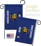 Wisconsin - States Americana Vertical Impressions Decorative Flags HG191550 Made In USA