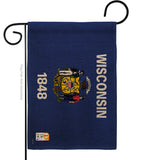 Wisconsin - States Americana Vertical Impressions Decorative Flags HG191550 Made In USA