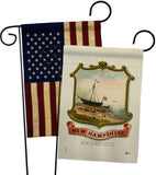 Coat of arms of New Hampshire - States Americana Vertical Impressions Decorative Flags HG141236 Made In USA