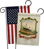 Coat of arms of New Hampshire - States Americana Vertical Impressions Decorative Flags HG141236 Made In USA