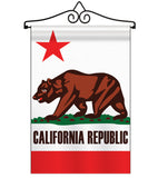 California - States Americana Vertical Applique Decorative Flags HG108050