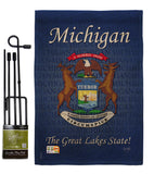 Michigan - States Americana Vertical Impressions Decorative Flags HG108105 Made In USA