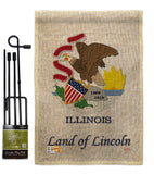 Illinois - States Americana Vertical Impressions Decorative Flags HG108113 Made In USA