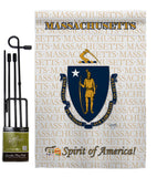 Massachusetts - States Americana Vertical Impressions Decorative Flags HG108116 Made In USA