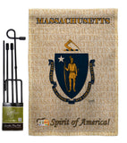 Massachusetts - States Americana Vertical Impressions Decorative Flags HG108116 Made In USA