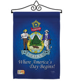 Maine - States Americana Vertical Impressions Decorative Flags HG108133 Made In USA