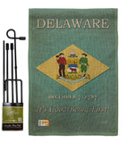 Delaware - States Americana Vertical Impressions Decorative Flags HG108139 Made In USA