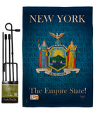 New York - States Americana Vertical Impressions Decorative Flags HG108147 Made In USA