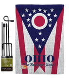 Ohio - States Americana Vertical Impressions Decorative Flags HG108175 Made In USA