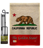 The Golden State - States Americana Vertical Impressions Decorative Flags HG108177 Made In USA