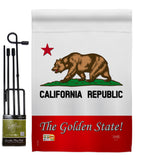 The Golden State - States Americana Vertical Impressions Decorative Flags HG108177 Made In USA