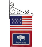 US Wyoming - States Americana Vertical Impressions Decorative Flags HG140265 Made In USA