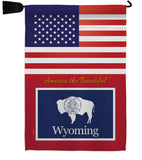 US Wyoming - States Americana Vertical Impressions Decorative Flags HG140265 Made In USA