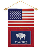 US Wyoming - States Americana Vertical Impressions Decorative Flags HG140265 Made In USA