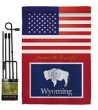 US Wyoming - States Americana Vertical Impressions Decorative Flags HG140265 Made In USA