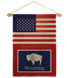 US Wyoming - States Americana Vertical Impressions Decorative Flags HG140265 Made In USA