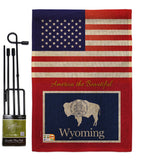 US Wyoming - States Americana Vertical Impressions Decorative Flags HG140265 Made In USA