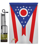 Ohio - States Americana Vertical Impressions Decorative Flags HG140536 Made In USA