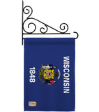 Wisconsin - States Americana Vertical Impressions Decorative Flags HG140550 Made In USA