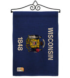 Wisconsin - States Americana Vertical Impressions Decorative Flags HG140550 Made In USA