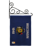 Wisconsin - States Americana Vertical Impressions Decorative Flags HG140550 Made In USA